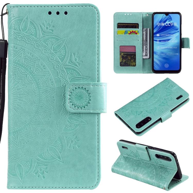 For Xiaomi  Mi 9 Lite / CC9 Totem Flower Embossed Horizontal Flip TPU + PU Leather Case with Holder & Card Slots & Wallet