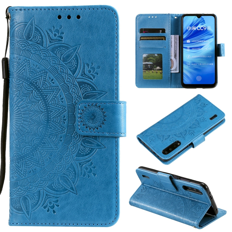 For Xiaomi  Mi 9 Lite / CC9 Totem Flower Embossed Horizontal Flip TPU + PU Leather Case with Holder & Card Slots & Wallet