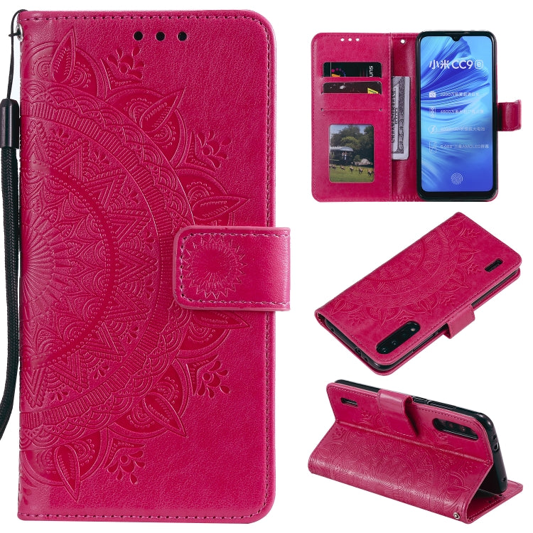 For Xiaomi  Mi 9 Lite / CC9 Totem Flower Embossed Horizontal Flip TPU + PU Leather Case with Holder & Card Slots & Wallet