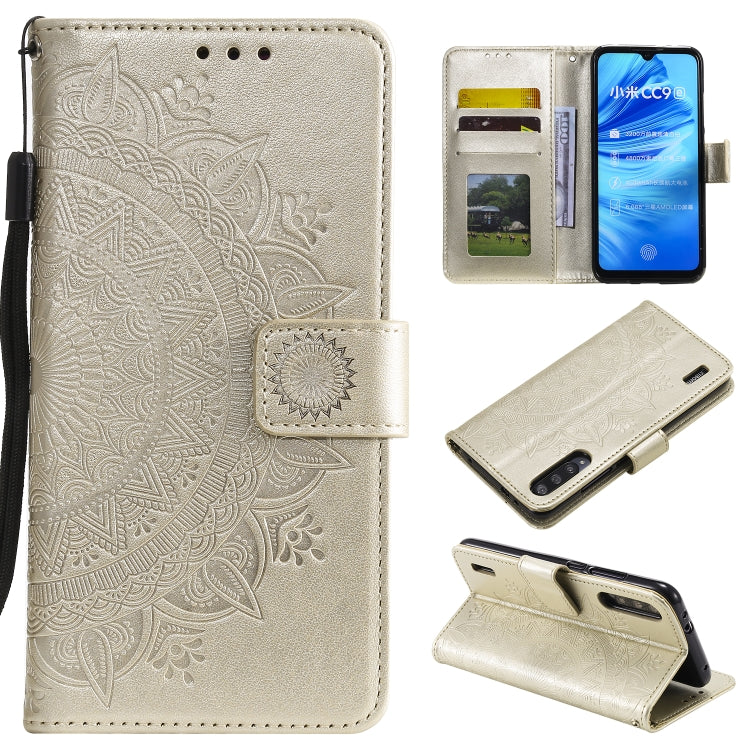 For Xiaomi  Mi 9 Lite / CC9 Totem Flower Embossed Horizontal Flip TPU + PU Leather Case with Holder & Card Slots & Wallet