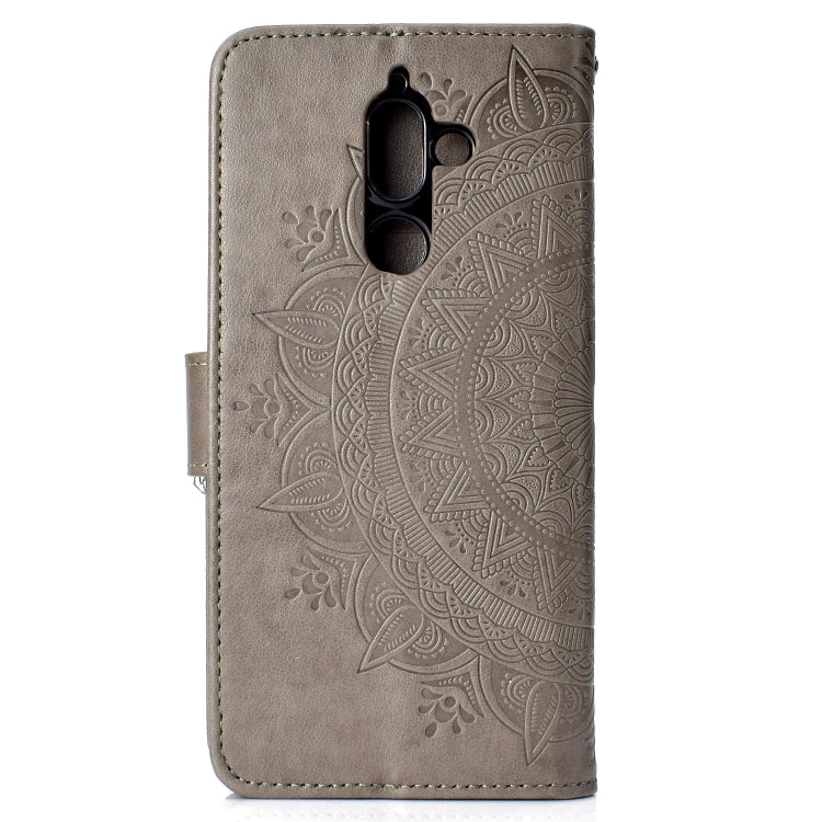 For Nokia 7 Plus Totem Flower Embossed Horizontal Flip TPU + PU Leather Case with Holder & Card Slots & Wallet