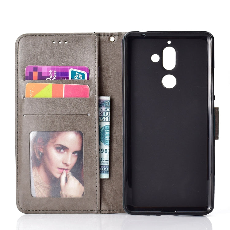 For Nokia 7 Plus Totem Flower Embossed Horizontal Flip TPU + PU Leather Case with Holder & Card Slots & Wallet
