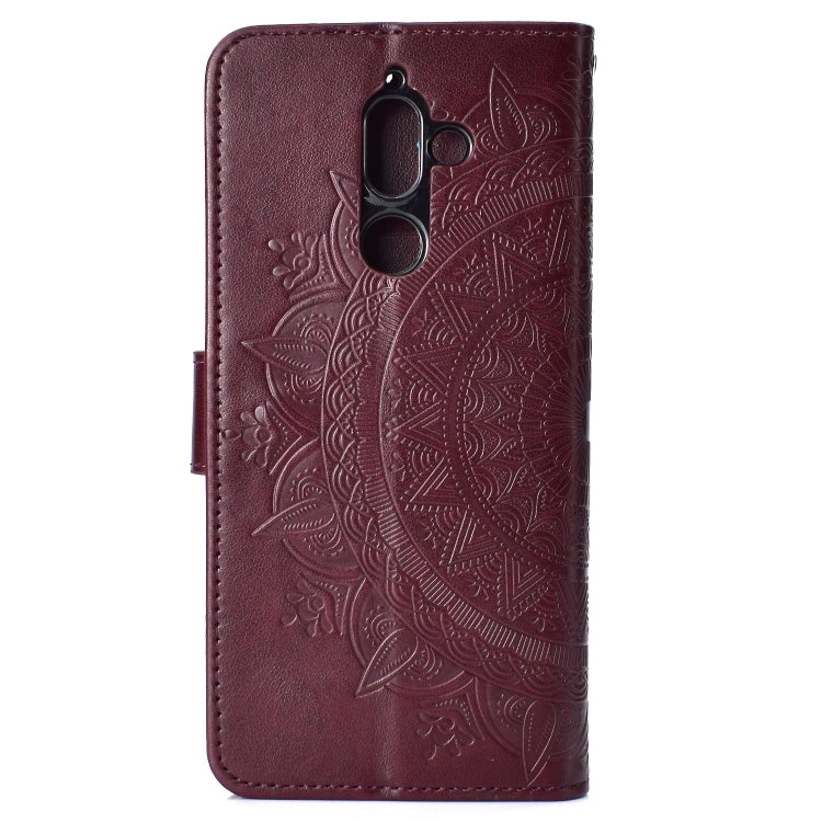 For Nokia 7 Plus Totem Flower Embossed Horizontal Flip TPU + PU Leather Case with Holder & Card Slots & Wallet