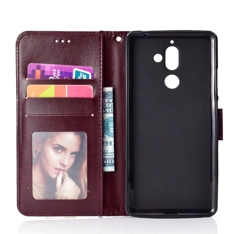 For Nokia 7 Plus Totem Flower Embossed Horizontal Flip TPU + PU Leather Case with Holder & Card Slots & Wallet