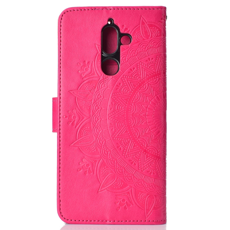 For Nokia 7 Plus Totem Flower Embossed Horizontal Flip TPU + PU Leather Case with Holder & Card Slots & Wallet