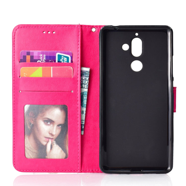 For Nokia 7 Plus Totem Flower Embossed Horizontal Flip TPU + PU Leather Case with Holder & Card Slots & Wallet