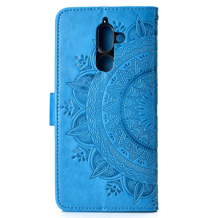 For Nokia 7 Plus Totem Flower Embossed Horizontal Flip TPU + PU Leather Case with Holder & Card Slots & Wallet