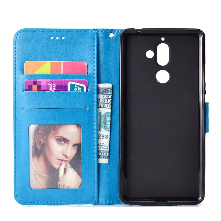 For Nokia 7 Plus Totem Flower Embossed Horizontal Flip TPU + PU Leather Case with Holder & Card Slots & Wallet