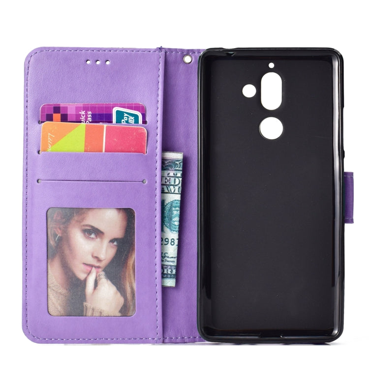For Nokia 7 Plus Totem Flower Embossed Horizontal Flip TPU + PU Leather Case with Holder & Card Slots & Wallet