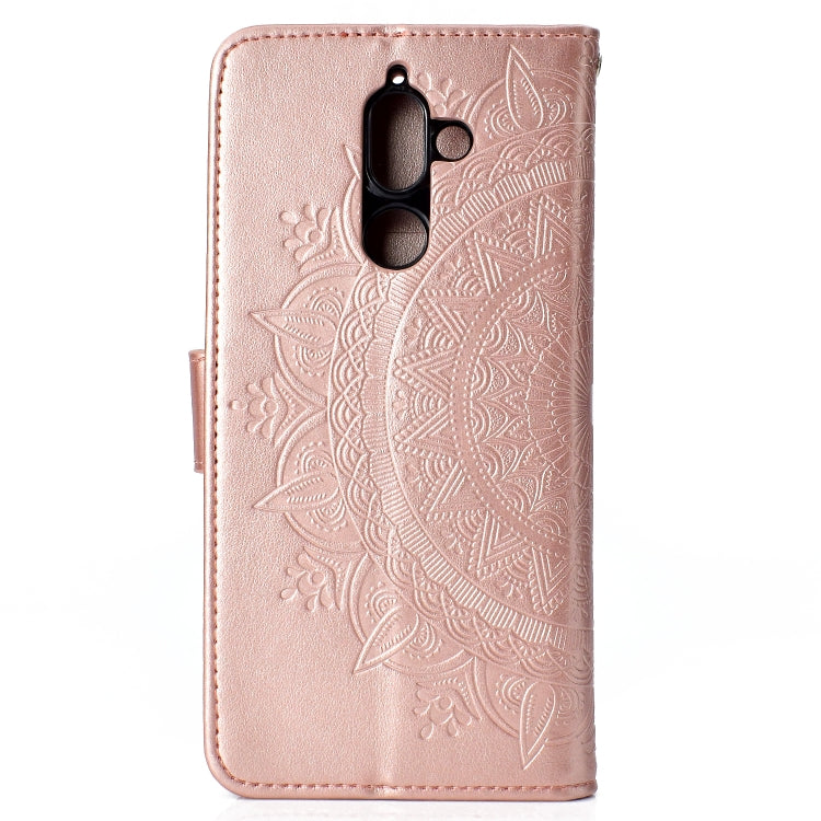 For Nokia 7 Plus Totem Flower Embossed Horizontal Flip TPU + PU Leather Case with Holder & Card Slots & Wallet