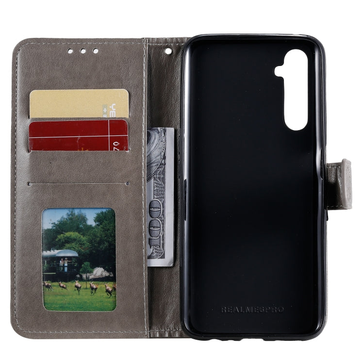 For OPPO Realme 6 Pro Totem Flower Embossed Horizontal Flip TPU + PU Leather Case with Holder & Card Slots & Wallet