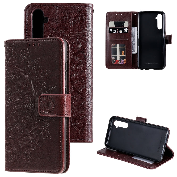 For OPPO Realme 6 Pro Totem Flower Embossed Horizontal Flip TPU + PU Leather Case with Holder & Card Slots & Wallet