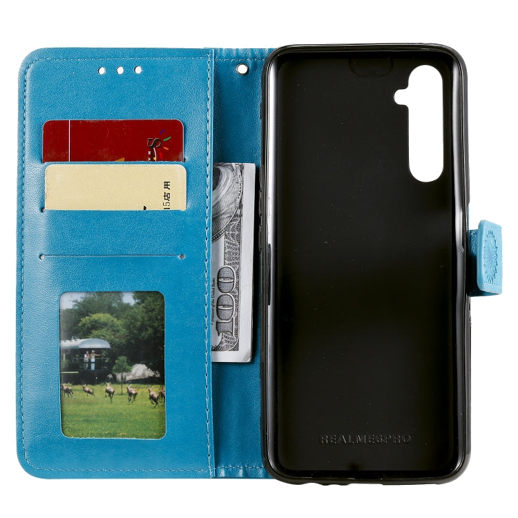 For OPPO Realme 6 Pro Totem Flower Embossed Horizontal Flip TPU + PU Leather Case with Holder & Card Slots & Wallet