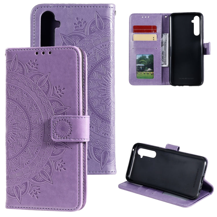 For OPPO Realme 6 Pro Totem Flower Embossed Horizontal Flip TPU + PU Leather Case with Holder & Card Slots & Wallet