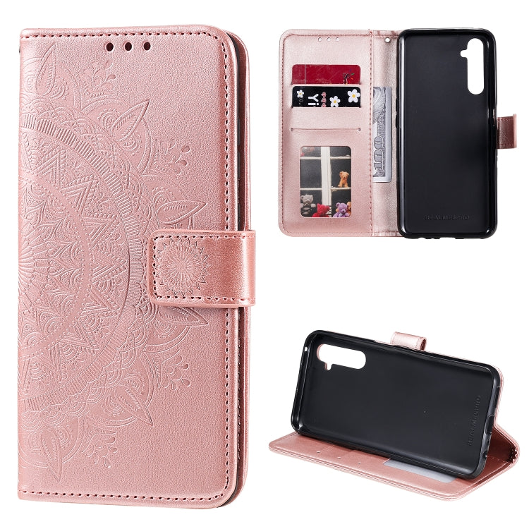 For OPPO Realme 6 Pro Totem Flower Embossed Horizontal Flip TPU + PU Leather Case with Holder & Card Slots & Wallet