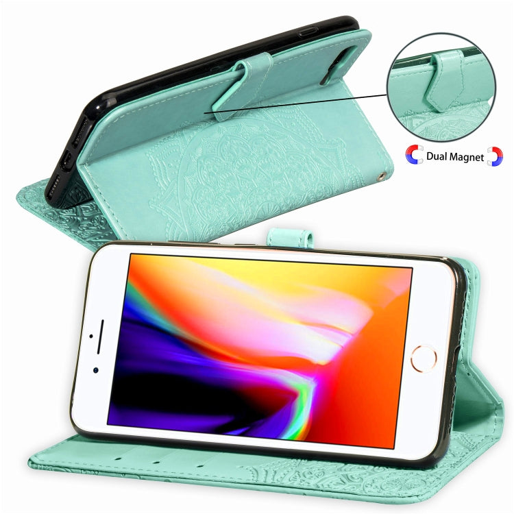 For Galaxy A2 Core Halfway Mandala Embossing Pattern Horizontal Flip Leather Case with Holder & Card Slots & Wallet & Lanyard
