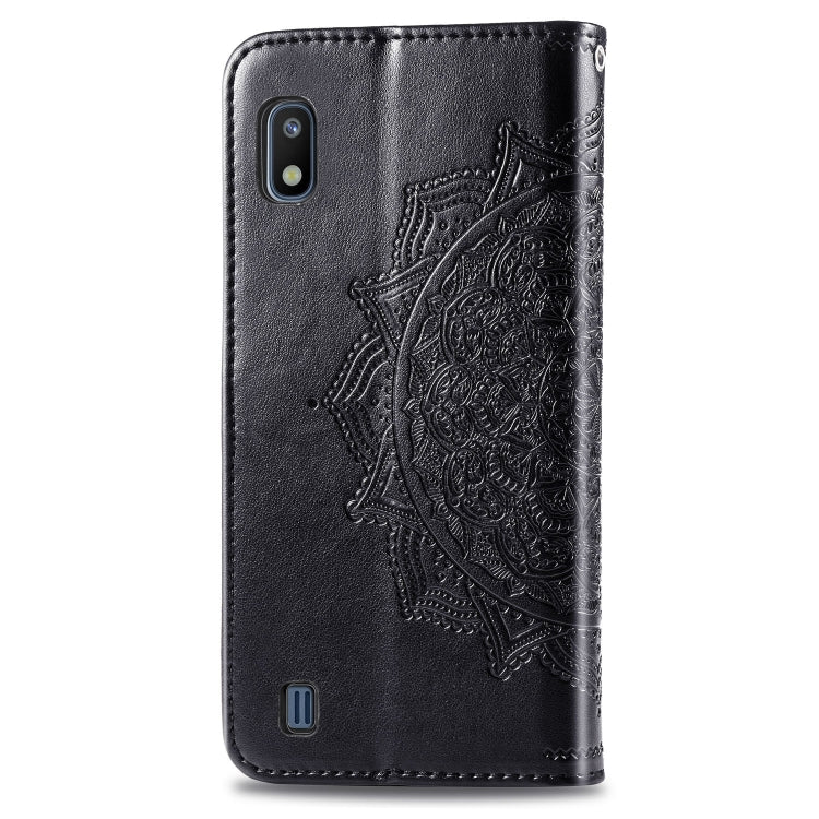 For Galaxy A10 Halfway Mandala Embossing Pattern Horizontal Flip Leather Case with Holder & Card Slots & Wallet & Lanyard