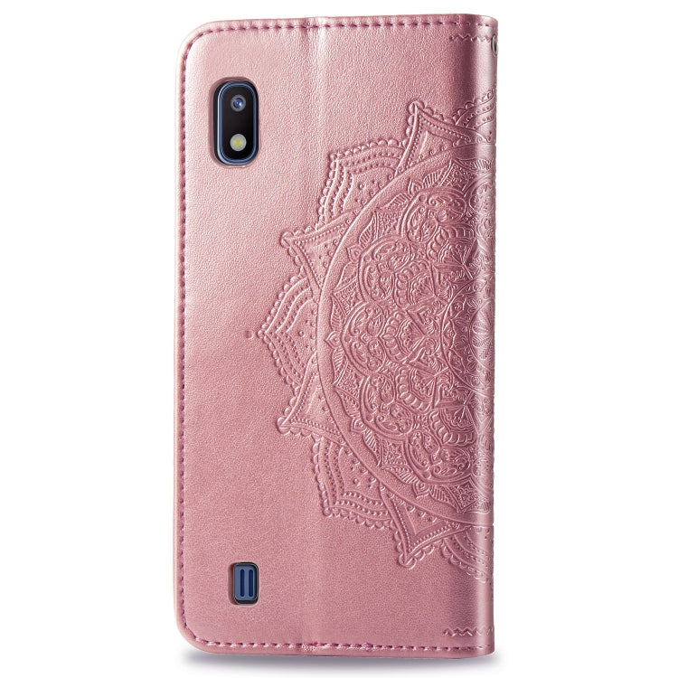 For Galaxy A10 Halfway Mandala Embossing Pattern Horizontal Flip Leather Case with Holder & Card Slots & Wallet & Lanyard