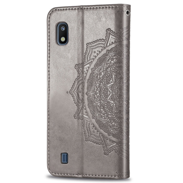 For Galaxy A10 Halfway Mandala Embossing Pattern Horizontal Flip Leather Case with Holder & Card Slots & Wallet & Lanyard