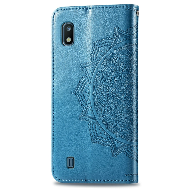 For Galaxy A10 Halfway Mandala Embossing Pattern Horizontal Flip Leather Case with Holder & Card Slots & Wallet & Lanyard
