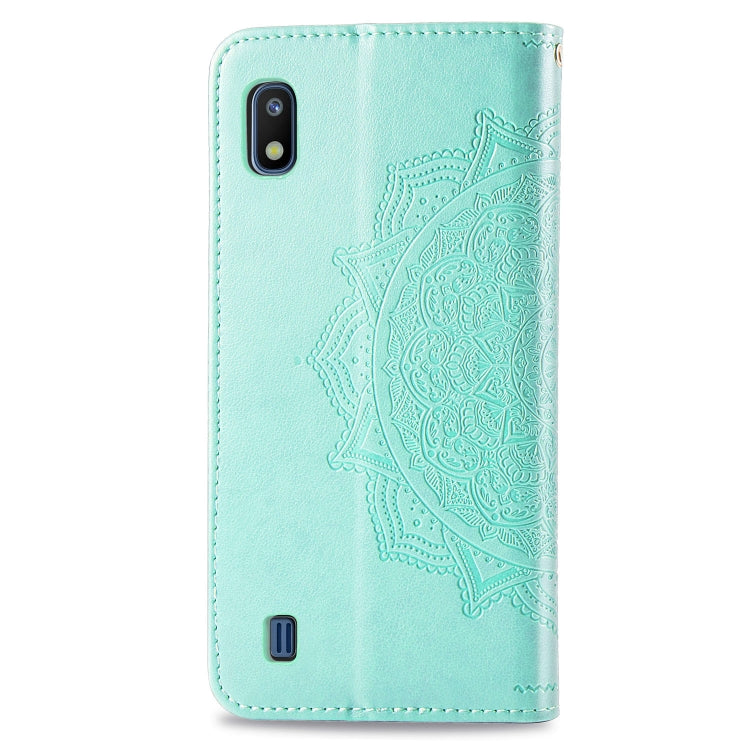 For Galaxy A10 Halfway Mandala Embossing Pattern Horizontal Flip Leather Case with Holder & Card Slots & Wallet & Lanyard