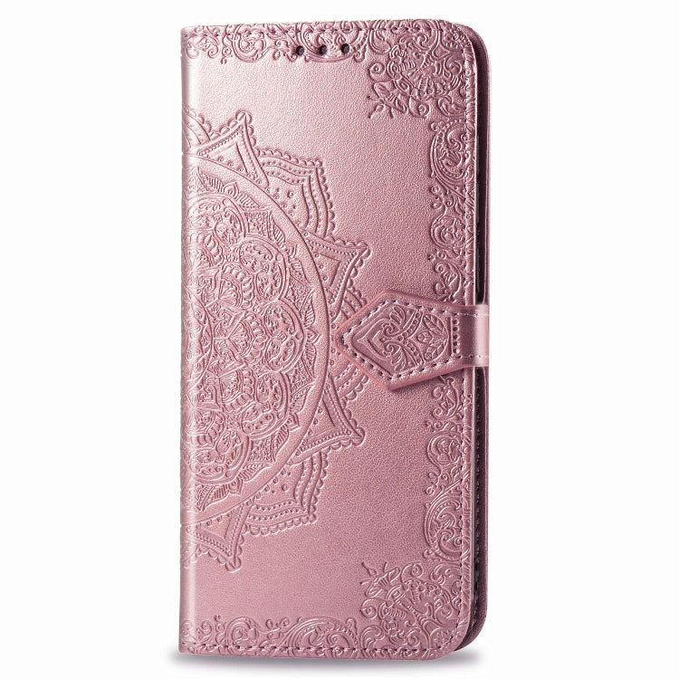 For Galaxy A30s Halfway Mandala Embossing Pattern Horizontal Flip Leather Case with Holder & Card Slots & Wallet & Lanyard