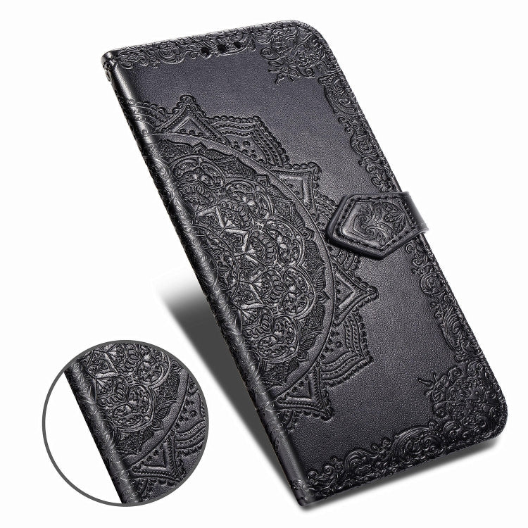 For Galaxy A50s Halfway Mandala Embossing Pattern Horizontal Flip Leather Case with Holder & Card Slots & Wallet & Lanyard