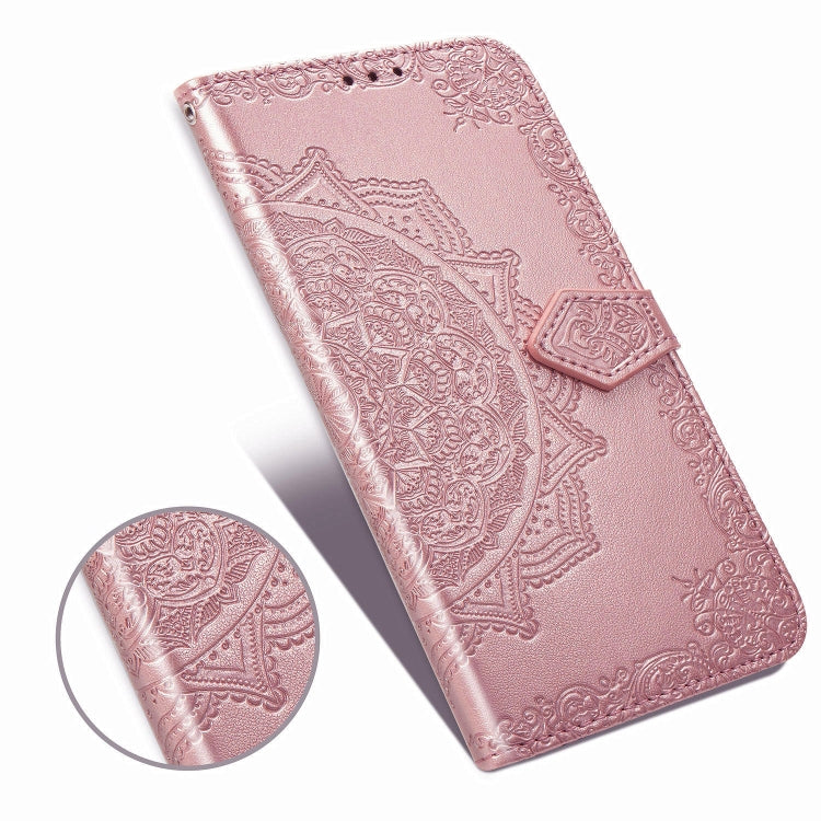 For Galaxy A50s Halfway Mandala Embossing Pattern Horizontal Flip Leather Case with Holder & Card Slots & Wallet & Lanyard