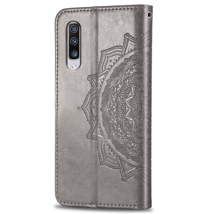 For Galaxy A70 Halfway Mandala Embossing Pattern Horizontal Flip Leather Case with Holder & Card Slots & Wallet & Lanyard