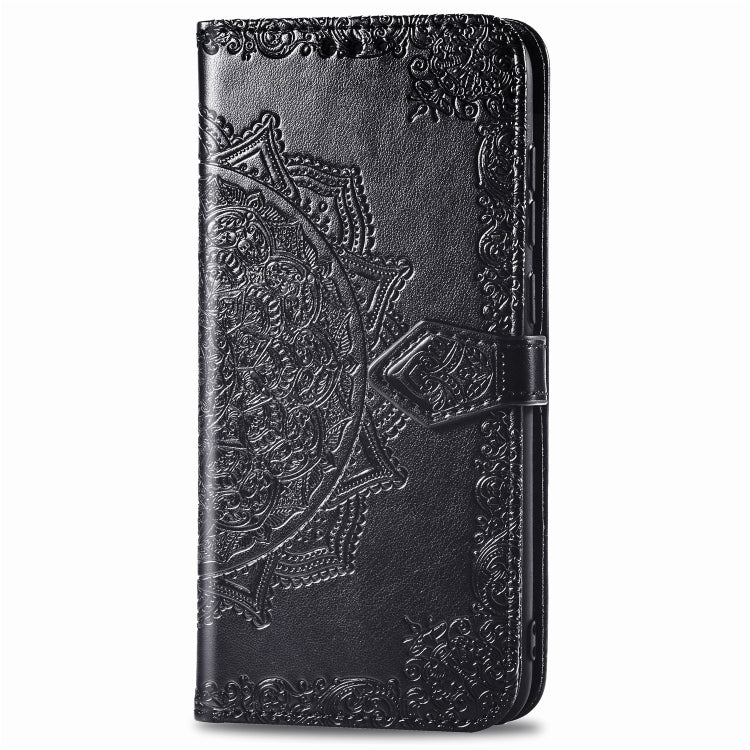 For Galaxy M10 Halfway Mandala Embossing Pattern Horizontal Flip Leather Case with Holder & Card Slots & Wallet & Lanyard