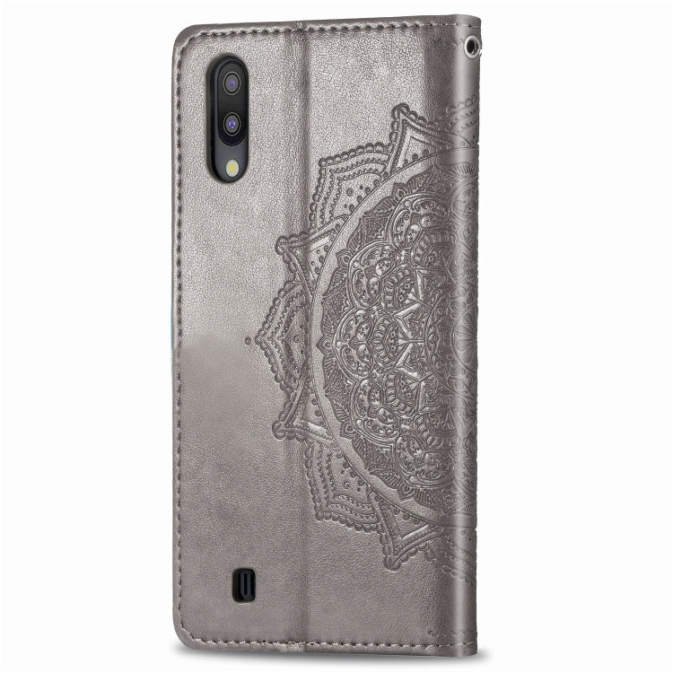 For Galaxy M10 Halfway Mandala Embossing Pattern Horizontal Flip Leather Case with Holder & Card Slots & Wallet & Lanyard