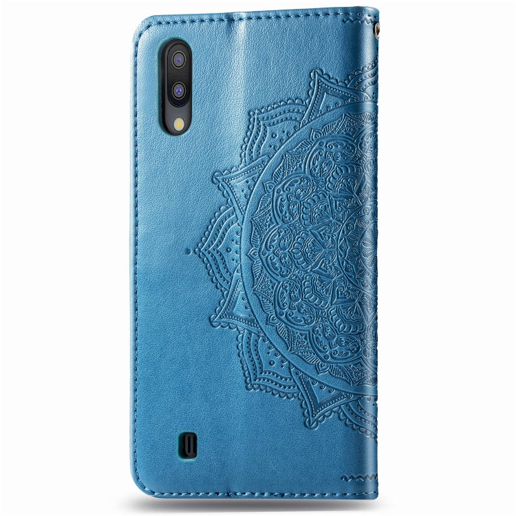 For Galaxy M10 Halfway Mandala Embossing Pattern Horizontal Flip Leather Case with Holder & Card Slots & Wallet & Lanyard
