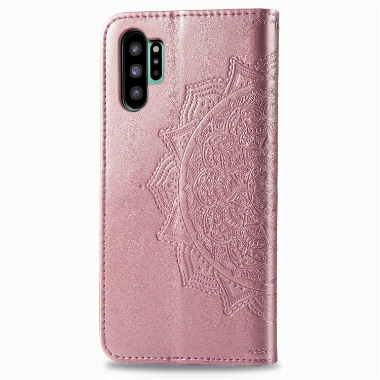 For Galaxy Note10+ Halfway Mandala Embossing Pattern Horizontal Flip Leather Case with Holder & Card Slots & Wallet & Lanyard