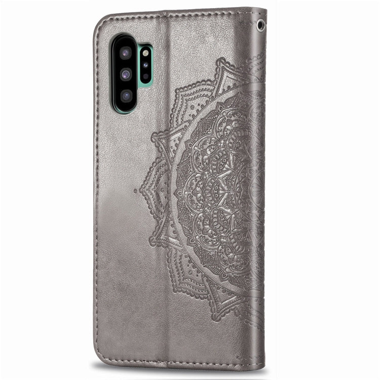 For Galaxy Note10+ Halfway Mandala Embossing Pattern Horizontal Flip Leather Case with Holder & Card Slots & Wallet & Lanyard