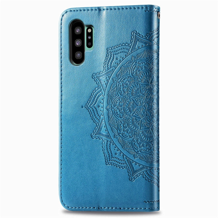 For Galaxy Note10+ Halfway Mandala Embossing Pattern Horizontal Flip Leather Case with Holder & Card Slots & Wallet & Lanyard