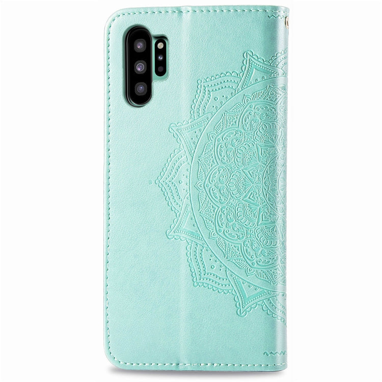 For Galaxy Note10+ Halfway Mandala Embossing Pattern Horizontal Flip Leather Case with Holder & Card Slots & Wallet & Lanyard
