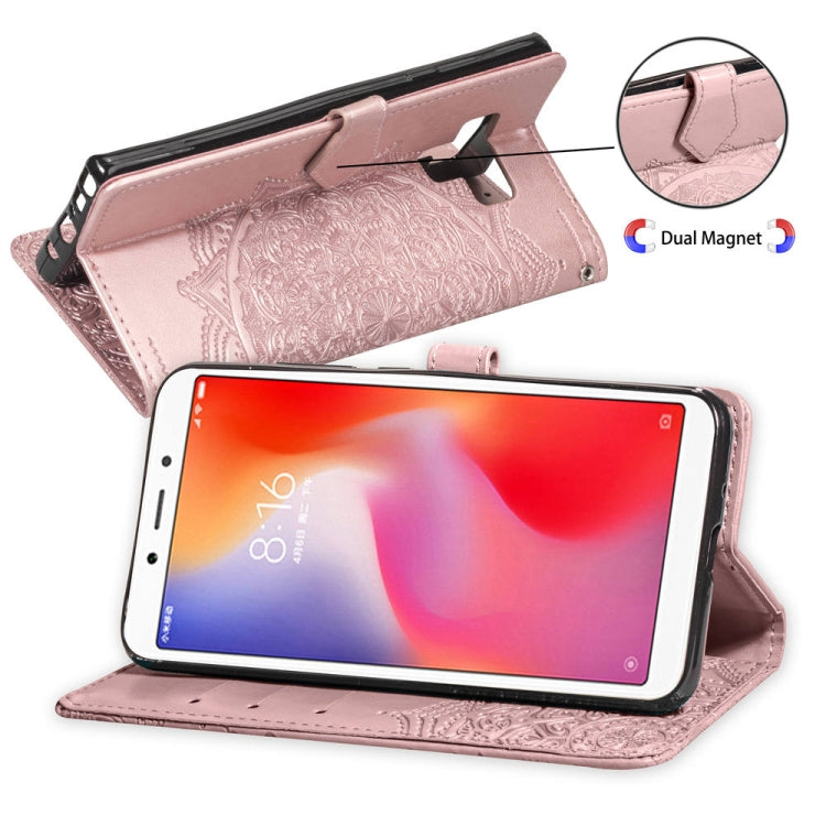 For Galaxy Note9 Halfway Mandala Embossing Pattern Horizontal Flip Leather Case with Holder & Card Slots & Wallet & Lanyard