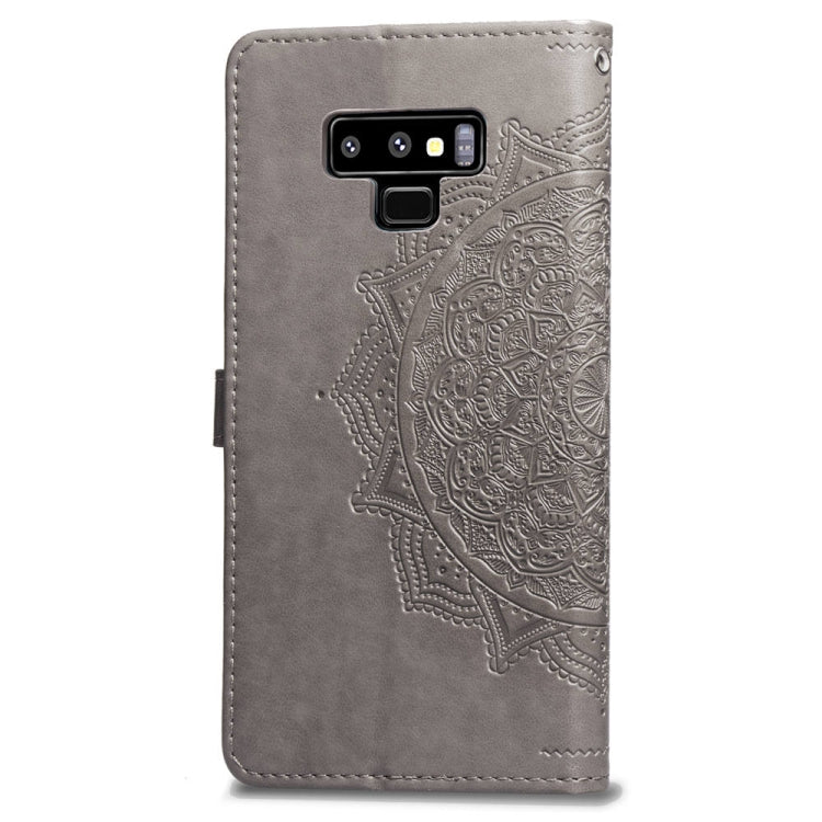 For Galaxy Note9 Halfway Mandala Embossing Pattern Horizontal Flip Leather Case with Holder & Card Slots & Wallet & Lanyard