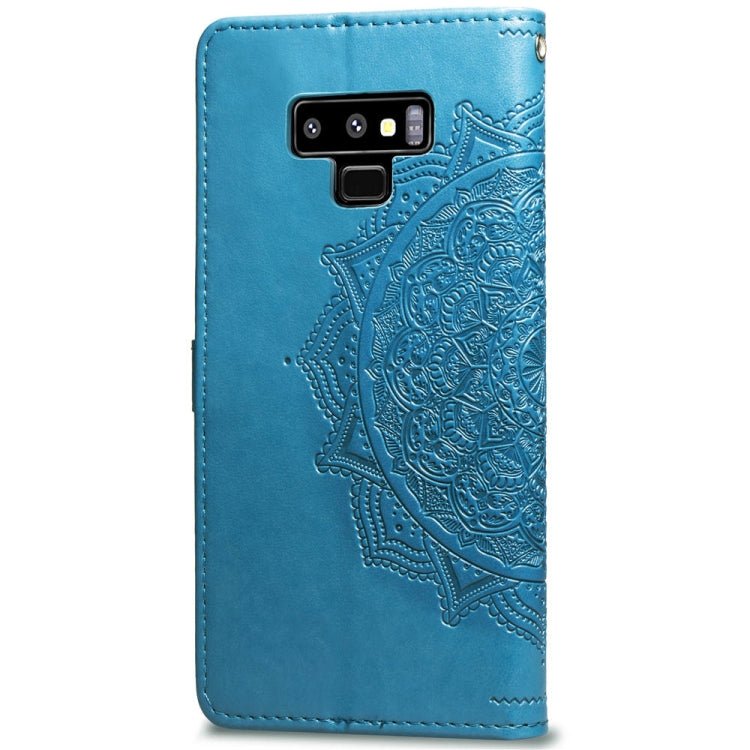 For Galaxy Note9 Halfway Mandala Embossing Pattern Horizontal Flip Leather Case with Holder & Card Slots & Wallet & Lanyard