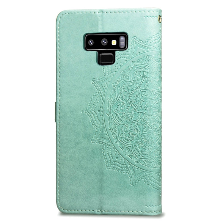 For Galaxy Note9 Halfway Mandala Embossing Pattern Horizontal Flip Leather Case with Holder & Card Slots & Wallet & Lanyard