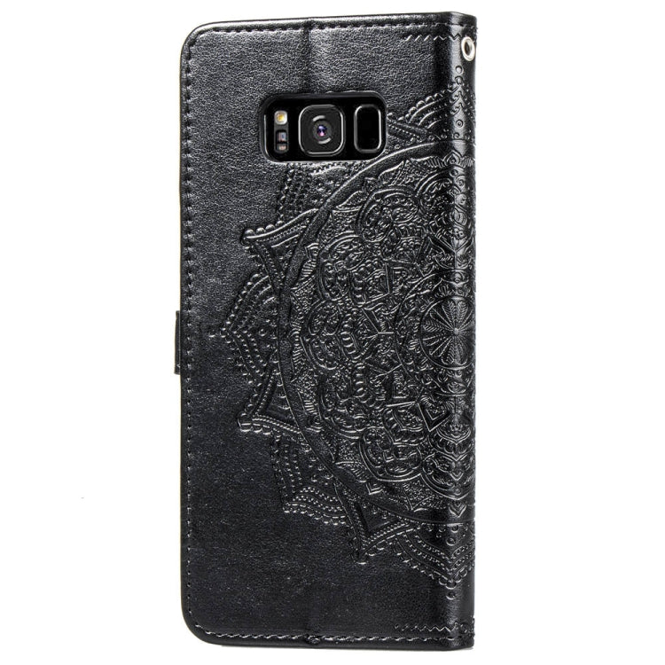 For Galaxy S8+ Halfway Mandala Embossing Pattern Horizontal Flip Leather Case with Holder & Card Slots & Wallet & Lanyard