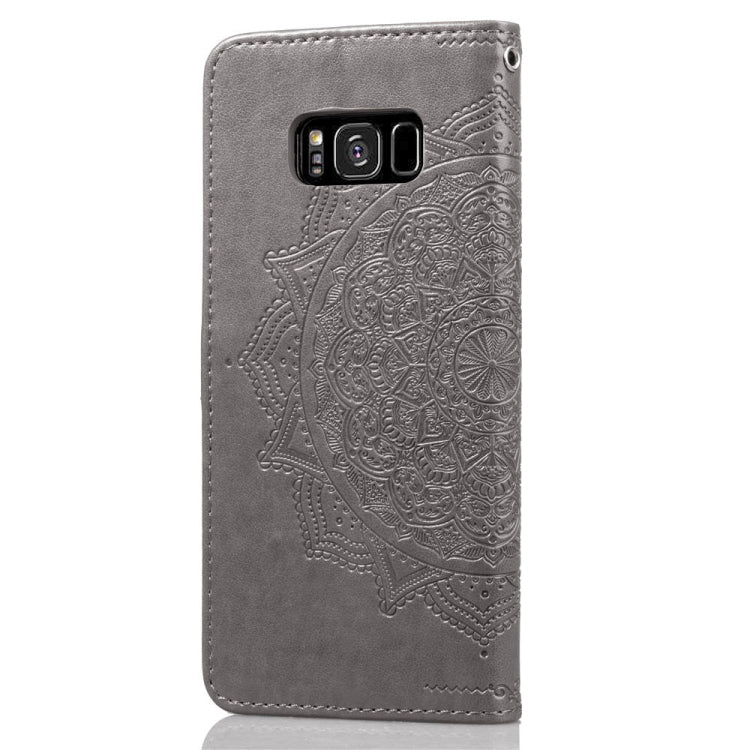 For Galaxy S8+ Halfway Mandala Embossing Pattern Horizontal Flip Leather Case with Holder & Card Slots & Wallet & Lanyard