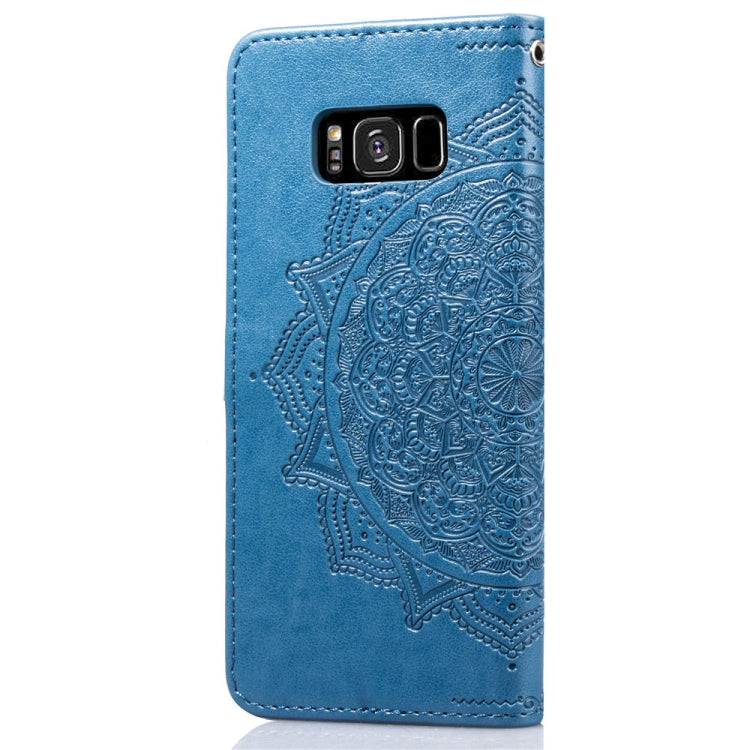 For Galaxy S8+ Halfway Mandala Embossing Pattern Horizontal Flip Leather Case with Holder & Card Slots & Wallet & Lanyard
