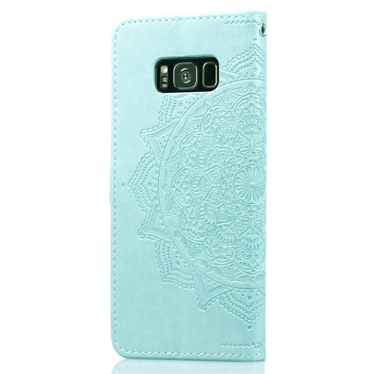 For Galaxy S8+ Halfway Mandala Embossing Pattern Horizontal Flip Leather Case with Holder & Card Slots & Wallet & Lanyard