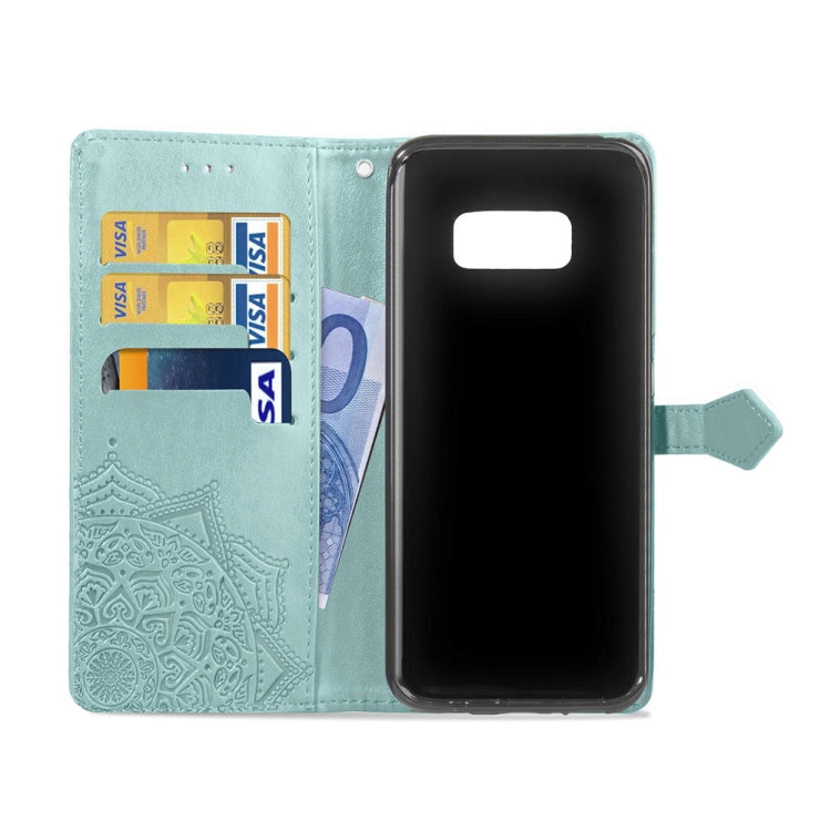 For Galaxy S8+ Halfway Mandala Embossing Pattern Horizontal Flip Leather Case with Holder & Card Slots & Wallet & Lanyard