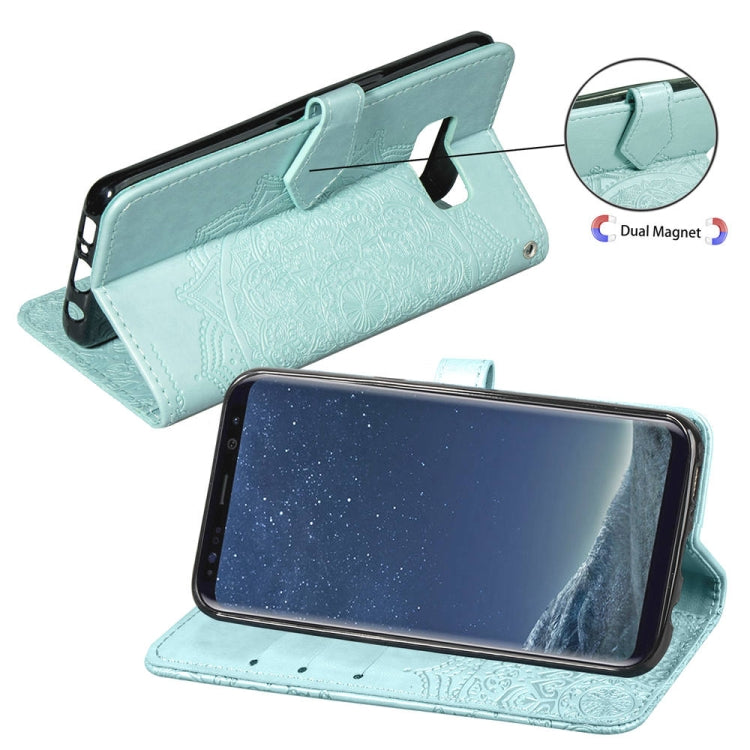 For Galaxy S8+ Halfway Mandala Embossing Pattern Horizontal Flip Leather Case with Holder & Card Slots & Wallet & Lanyard