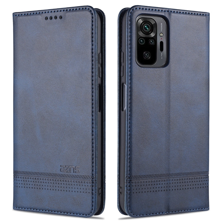 For Xiaomi Redmi Note 10 Pro AZNS Magnetic Calf Texture Horizontal Flip Leather Case with Card Slots & Holder & Wallet