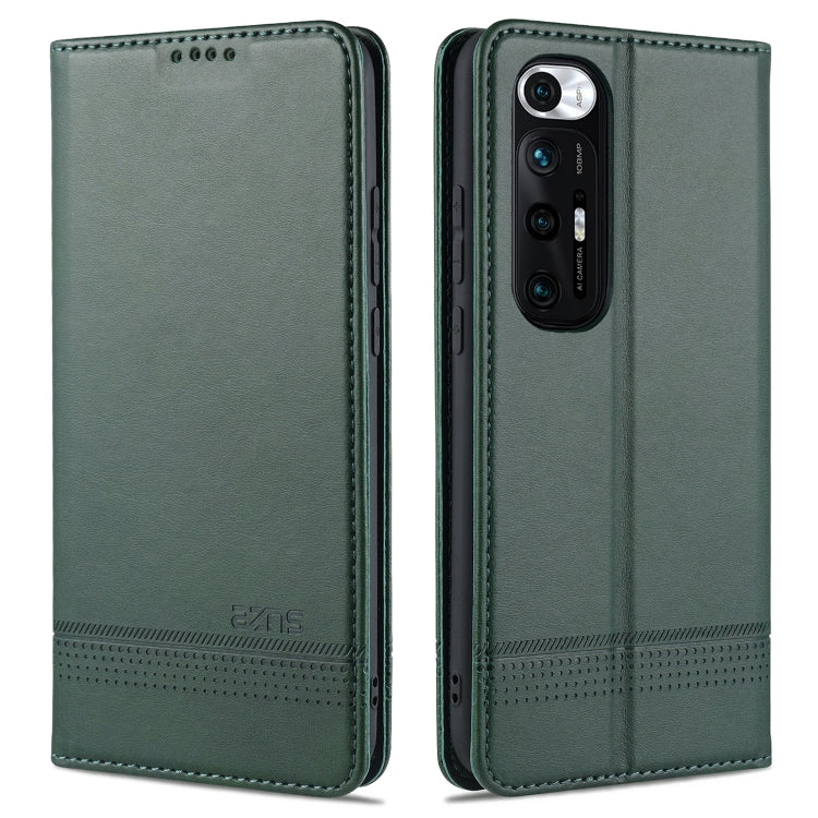 For Xiaomi Mi 10S AZNS Magnetic Calf Texture Horizontal Flip Leather Case with Card Slots & Holder & Wallet