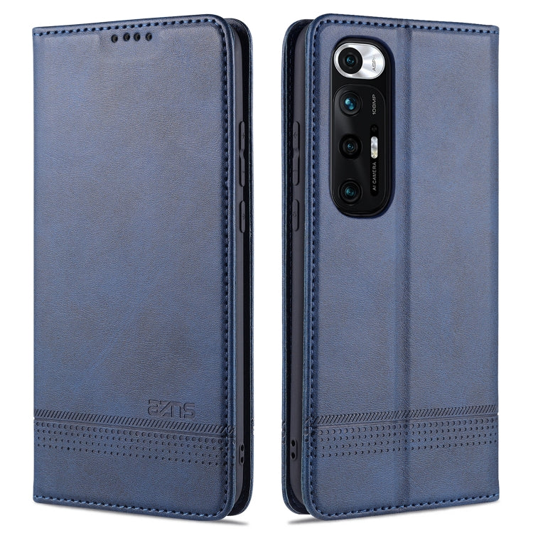 For Xiaomi Mi 10S AZNS Magnetic Calf Texture Horizontal Flip Leather Case with Card Slots & Holder & Wallet