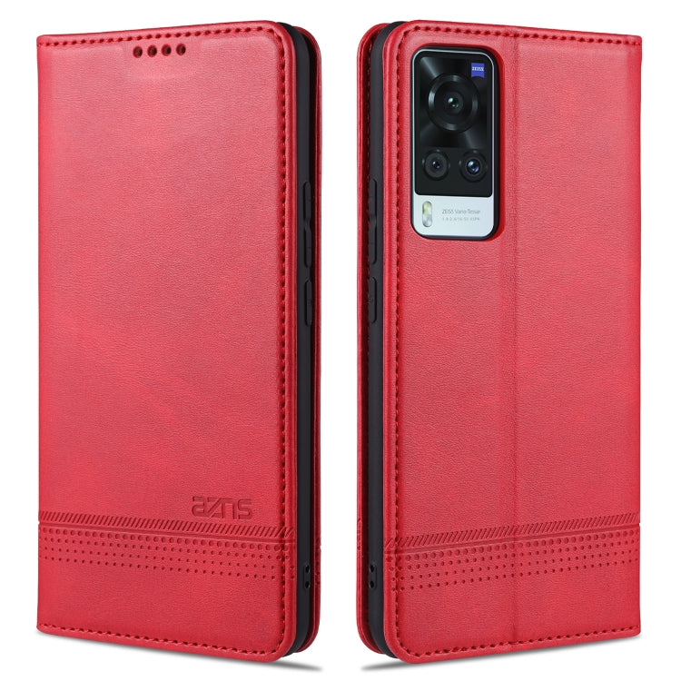 For vivo X60 Pro AZNS Magnetic Calf Texture Horizontal Flip Leather Case with Card Slots & Holder & Wallet